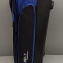 WOLT 3 Ball Bowling Bags with Wheels,Bowling Ball Bag 3 Ball Roller with Separate Shoe Compartment and Accessory Pocket, Retractable Handle Extends to 38 (Black+blue)