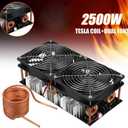 Induction Heater,12-48V 2500W ZVS High Frequency Induction Heater Module wirh Coil,Heating PCB Board Module Flyback Driver Heaters,Heat-Induction Tool for Quenching,Annealing