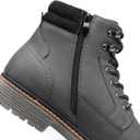 DECARSDZ Men's Fashion Lace-up Casual Chukka Boots for Men Zipper Boot (11, Grey-no Fur)