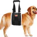 Adjustable Dog Lift Harness Dog Sling for Large Dogs Hind Leg Support Soft Lift Support and Rehab Harness for Weak Rear Legs, Helps Senior, Injured, Disabled and After ACL Surgery Dogs Large (Black)