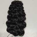 ToyoTress Kinky Curly Crochet Human Hair - 7 Inch 50G Feather-Line Invisible Knotless Crochet Human Hair For Black Women Natural Black Braiding Hair (7 Inch, 1B-50G)