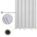 N&Y HOME Long Fabric Shower Curtain Liner 72 x 78 inches Longer Length, Hotel Quality, Washable, Water Repellent, White Spa Bathroom Curtains with Grommets, 72x78