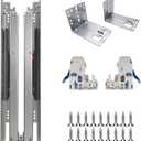 6 Pair 15 Inch (381mm) Undermount Soft Close Drawer Slides