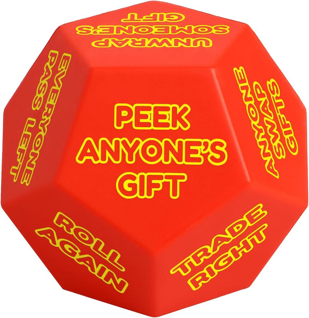 Santa Swap Gift Exchange Dice, Christmas White Elephant Game Dice, Xmas Exchange Gifts for Family Party Game, Christmas Stocking Stuffers Gift for Teens Grandkids Holiday Parties