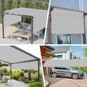 Windscreen4less 8' x 16' Pergola Universal Replacement Shade Cover UV Block Permeable Fabric Canopy Privacy Shade Screen Panel with 2 Weighted Rods for Outdoor Patio Yard Garden Light Gray, W=8', L=16' Standard Size