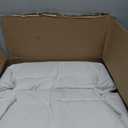 Three Geese White Goose Feather Down Pillows Standard Size Set of 1-100% Cotton, Medium Firm,Soft Support