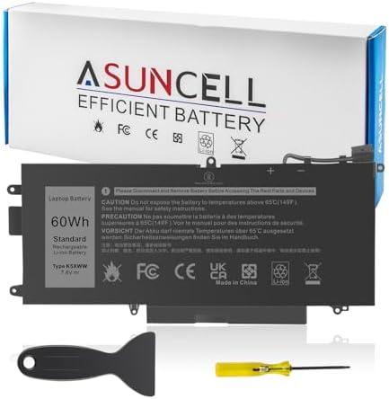 ASUNCELL 60Wh K5XWW Battery for Dell Latitude 5289 7389 7390 2-in-1 Series Notebook L3180 P29S001 P29S002 Laptop 6CYH6 71TG4 725KY J0PGR N18GG, 7.6V 3-Cell (NOT fits for Latitude 7390 Series)