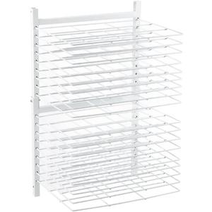 OFFICEROO Art Drying Rack 18 Shelves Extension - Compatible with Base Model B0BHY9BDVV (White)