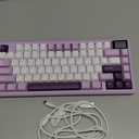 XVX K75 Pro 75% Gaming Keyboard,Aluminum Wireless Mechanical Keyboard with Display,BT/2.4G/Wired Hot Swap Pre-lubed Creamy Switch,TKL Gasket Mounted RGB, for Mac/Win, Purple