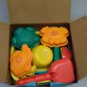 Beach Toys for Kids - Sand Toys Set Includes Collapsible Sand Bucket Shovel and Sand Rake Toy for Beach 12 PCS, Sandbox Toys Sandcastle Building Kit (A)