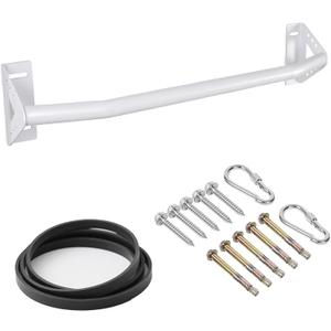 Wall Mounted Pull Up Bar Doorway, Heavy Duty Strength Training Pull-Up & Chin Up Bars for Doorframe, Support Beam or Joist Mount Thick Metal Sturdy Construction Support 500 lbs
