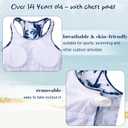 Enlifety 8-18T Girls 3 Piece Tankini Swimsuit Racerback Bathing Suit with Shorts & Briefs (12-13 Years, Blue Marble)