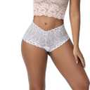 Womens Lace Cheeky Underwear Thongs Panties Lingerie for Sleep Lounge Beach Wear Shorts, M