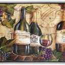 Grapes Wine Rugs for Kitchen Floor 39x20 Inch Wine Bottle Rugs Absorbent Kitchen Mat and Rug for Home & Kitchen & Office Decor Memory Foam Mat Non-Skid