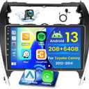 Hikity for Toyota Camry 2012-2014 Android Car Stereo Radio with Wireless Carplay Android Auto, 2+64G 10.1 Inch Touchscreen Radio WiFi GPS Navigation Bluetooth FM RDS EQ Mirror Link