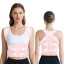 Back Brace Posture Corrector for Women and Men, Adjustable Shoulder Straightener Full Lumbar Support Belt, Upper and Lower Back Pain Relief, Scoliosis Hunchback Hump Thoracic Spine Corrector (Pink L)