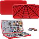 Jusy Game Card Case for Nintendo Switch, with 24 Game Card Slots and 24 Micro SD Card Slots, Spider Portable Protective Storage Case (Cobweb)