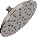Rainfall Shower Head - 8 Inch Large Overhead Rain Showerhead With Pressure Boosting High Flow, 2.5 GPM - Brushed Nickel