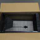 2 Packs Humane Rat Trap Outdoor Mouse Traps Indoor Use, Rodent Chipmunk Traps for Small Live Animal Catch and Release - Black