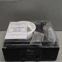 Bluetooth Vinyl Record Player with CD & Internet Radio, 3-Speed Belt-Drive Turntable with USB Recording, AUX/RCA Output, Tone & Remote Control, Vintage Black Vinyl Player for Home Entertainment & Gift