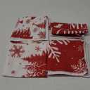 Lanpn 16x16 Red Christmas Pillow Covers Set of 4, Christmas Decorations Pillowcase, Winter Decorative Pillow Case, Merry Christmas Tree Cushion for Indoor Home Bedroom Sofa Xmas Couch Decor
