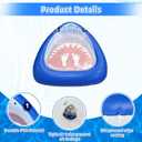 Nattork Inflatable Foot Bath Basin for Pool Entry, Foldable Foot Wash Tub for Above Ground Swimming Pools, Hot Tubs, and Outdoor Spas, Lightweight Foot Cleaning Basin for Pool Ladder Hygiene Shark