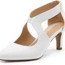 DREAM PAIRS Women's Pumps Closed Pointed Toe Kitten Heels Elegant Party Wedding Dress Shoes for Women 8,5
