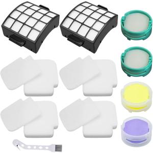 Alrens AZ3002 Replacement Filters and Odor Kit for Shark AZ3002 AZ3000 AZ3000W Stratos Duo Clean PowerFins Upright Vacuumm, 2 Filter + 4 Foam & Felt Kit + 4 Odor Neutralizer Cartridges