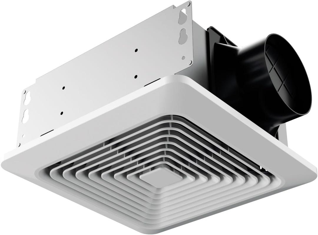 Fitop Bathroom Exhaust Fan 130CFM 1.5 Sones, Ceiling Opening 9.45" × 9.45", Medium