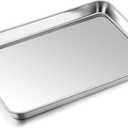 P&P CHEF 12.5 Inch Baking Cookie Sheet, Oven Pan Tray Stainless Steel Sheet Pan for Kitchen, Oven Bakeware for Multi Uses, Shiny Look & Dishwasher Safe, Healthy & Heavy Duty, 1Pc