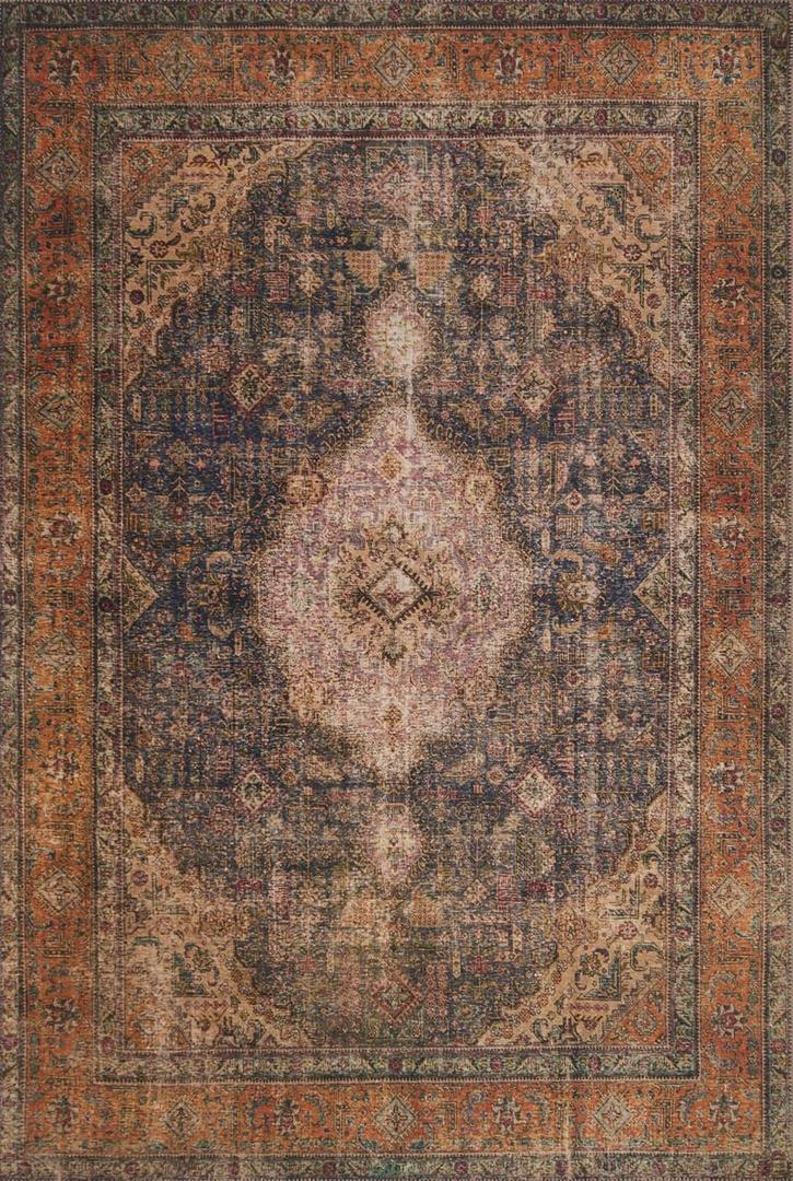 Loloi Loren Collection LQ-02 Plum/Multi 7'-6" x 9'-6" Area Rug