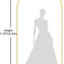 Asee'm 7.2FT Metal Arch Backdrop Stand Gold Arched Backdrop Frame for Wedding Party Ceremony Birthday Bridal Baby Shower Garden Floral Balloon Arch Decoration, 7.2x4ft