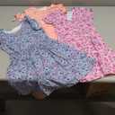 BTween 3 Piece Girls Summer Dress Set Short Sleeve Casual Skater Dresses (4-5, Strip)