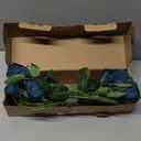 10 Pcs Fake Roses, Artificial Silk Rose Flowers with Long Stems, Realistic Faux Roses for Vase Home Wedding Table Centerpieces Baby Shower Decor (Peacock Blue)