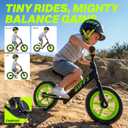 ZIFFY 12 Inch Toddler Balance Bike for 2-5 Years Old, No-Pedal Kids Balance Bike Toy, Lightweight Steel Frame, Sporty Outdoor Gift for Boys & Girls, 34.25" x 12" x 22.05"