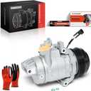 A-Premium A/C Compressor with Clutch Compatible with Ford F-150 2.7L Turbocharged 2015-2017, DKS20 Style