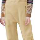 Meikulo Girls Fleece Overalls Kids Warm Winter Loose Casual Jumpsuits with Pockets 5-14 Years (10-12 Years, Khaki)