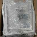 Furnulem White Nightstand with 3 Drawers and 2-Tier Shelf, Small Night Stand End Table Side Furniture, Fabric Storage Organizer for Bedroom, Closet, Hallway, Nursery, Sturdy Steel Frame, Wood Top