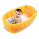 | Inflatable Baby Bathtub,Newborn Bathtub Seat for Infant,Non-Slip Baby Pool for Sitting up,Foldable Toddler Tub Shower,Portable Travel Bath for Kids 0-6 Year (Orange)