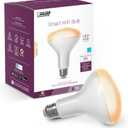 Feit Electric BR30/927CA/AG 65W Equivalent WiFi Dimmable, No Hub Required, Alexa Google Assistant BR30 Smart LED Light Bulb, 5" H x 3.72" D, 2700K Soft White (1 Count (Pack of 1))