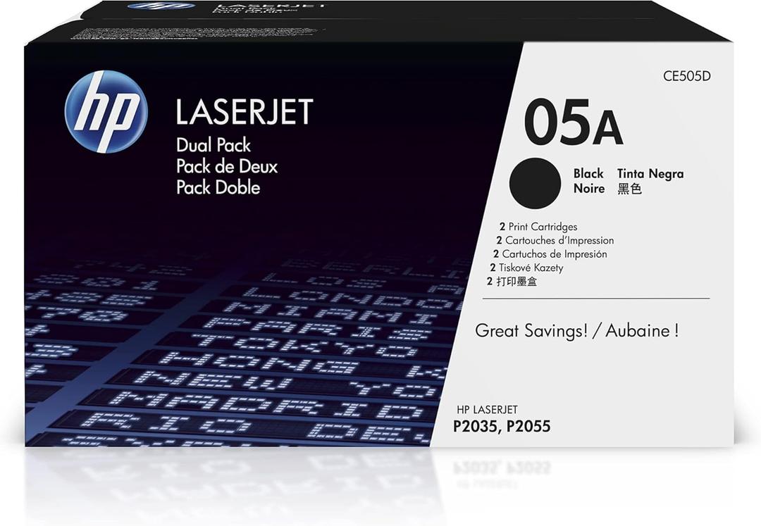 HP 05A Black Toner Cartridge | Works with HP LaserJet P2035, P2055 Series | CE505A