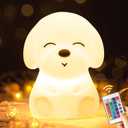 Mubarek Kids Night Light Cute Lamp, Remote+16 Colors Night Lamp for Bedroom, Dimmable Night Light, Timer for Kids Lamp, Battery Operated Kawaii Room Decor,Cute Dog Gifts Puppy Gifts for Boys