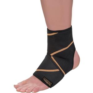 Copper Fit Rapid Relief & Hot/Cold Ankle Foot Wrap with Hot Cold Pack, Black, One Size Fits Most Copper Fit Rapid Relief & Hot/Cold Ankle Foot Wrap with Hot Cold Pack, Black, One Size Fits Most
