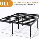 LUMUNANCE Metal Bed Frame Full Size - 18 Inch Heavy-Duty Full Platform Bed Frame No Box Spring Needed, Easy Assembly, Noise-Free, Sturdy Mattress Foundation, Underbed Storage Space
