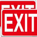 2 Pack Exit Signs, 10" x 7" Exit Sign for Business