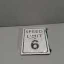 Race Car Birthday Decor, Speed Limit Sign, Fast Six, Race Car Birthday Party Decorations, 8×11 Wooden Play Sign with Stand, Let's Go Racing Party Supplies for Boy Race Fans - LP067