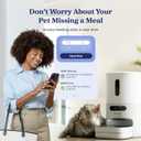 Automatic Cat Feeder, WiFi & Smart Scale, Remote Feeding
Tracks Pet's Food Intake, 3.6L Timed Food Dispenser, Up to 10 Meals Per Day, Dual Power Supply, Stainless Steel Bowl