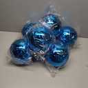 Zubebe 6 Pcs 8" Extra Large Outdoors Christmas Balls Ornaments Jumbo Oversized Christmas Tree Decorations Giant Hanging Xmas Plastic Balls Ornaments for Lawn Yard Decoration (Ice Blue)