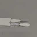 Butter Spreader Knives Set of 2, Stainless Steel Butter Knife with Porcelain Handles, Blunt Edge Cheese Spreader Set for Soft Cheese, Butter, Jam, Charcuterie, Pastry (2Pcs White Handle & Silver Blade)