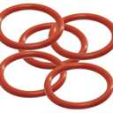 Sterling Seal & Supply 123 Silicone O-Ring, 70A Durometer, Red, 1-3/16" ID, 1-3/8" OD, 3/32" Width (Pack of 5)